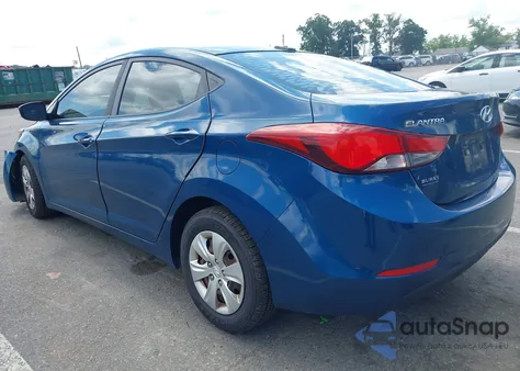 2016 Hyundai Elantra Se z USA, uszkodzony, nr VIN KMHDH4AE4GU607285